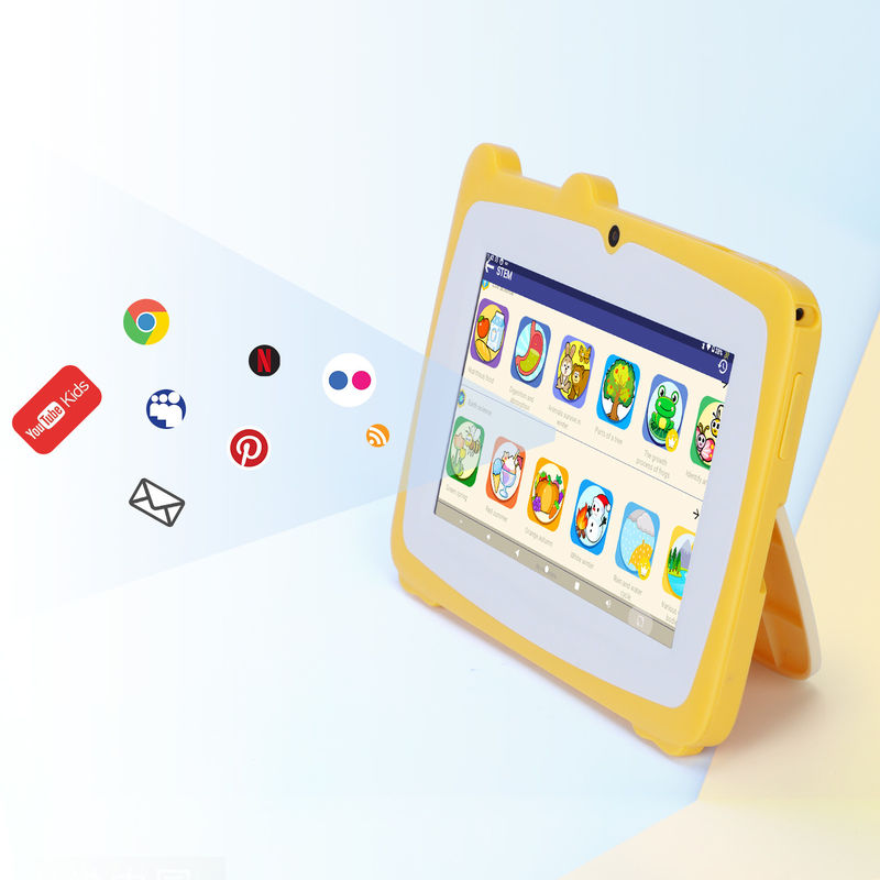 C Idea 7 pouces Tablettes d'écran tactile pour enfants Doubles caméras Écran haute définition 2+32G Jaune