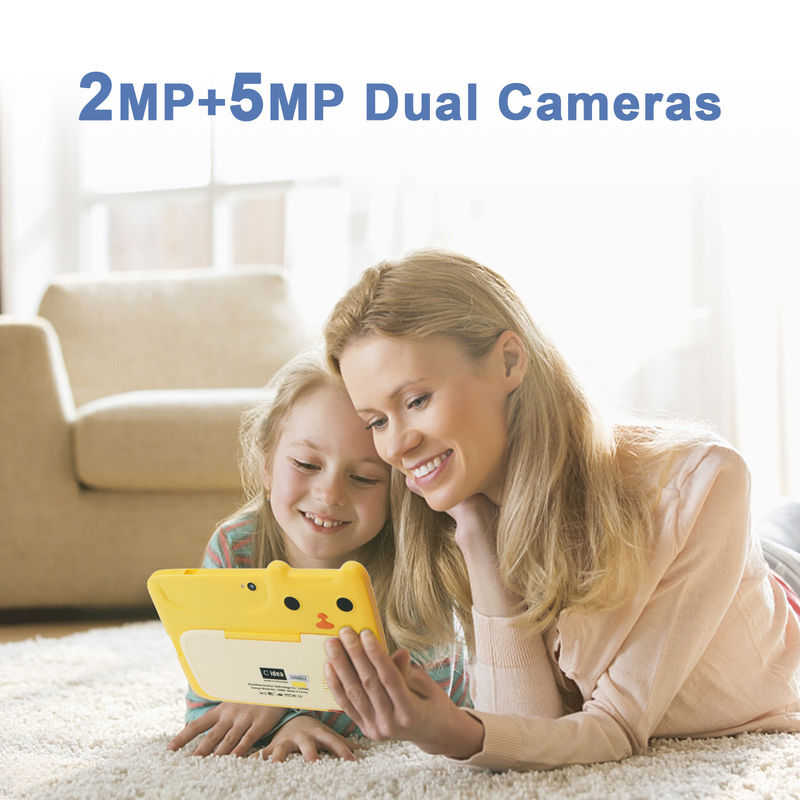 C Idea 7 pouces Tablettes d'écran tactile pour enfants Doubles caméras Écran haute définition 2+32G Jaune