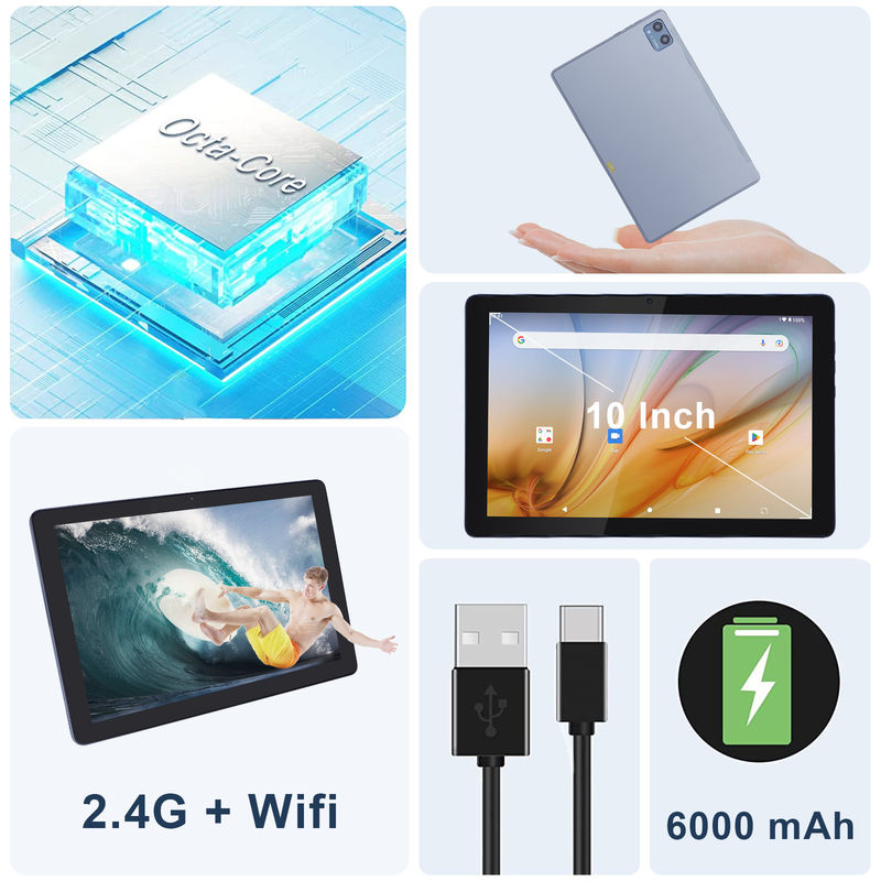 C Idea Tablette éducative pour les étudiants Android 12 Tablette 10 pouces avec Google Play 64 Go de ROM 3 Go de RAM 128 Go
