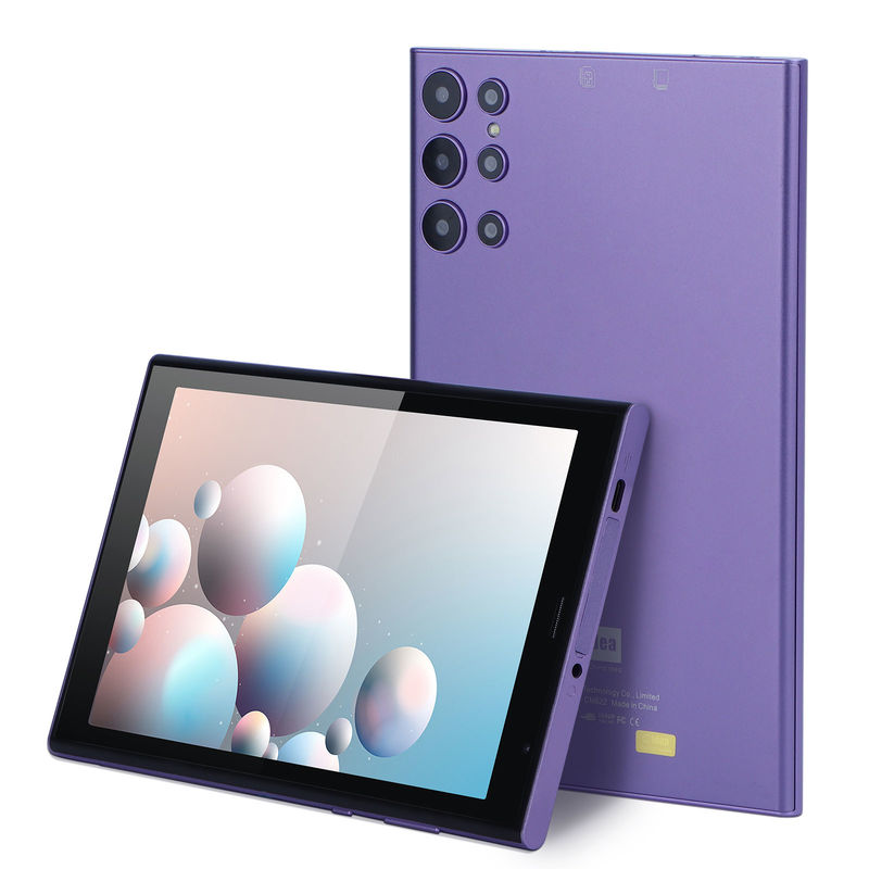 C Idea Portable 8 pouces Tablette PC avec boîtier 5000mAh Durée de vie de la batterie Double caméra 5MP + 8MP Fente pour carte SIM pourpre