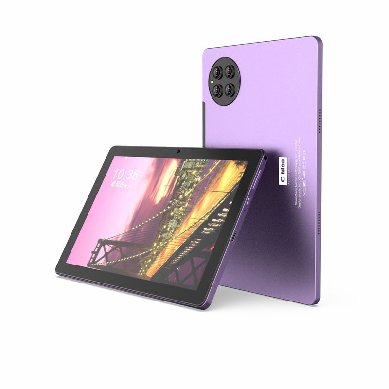 C idée 10 pouces Tablet PC 8 Core CPU 8 Go de RAM 512 Go de stockage double caméra pour adultes Tablette violette avec clavier CM7800