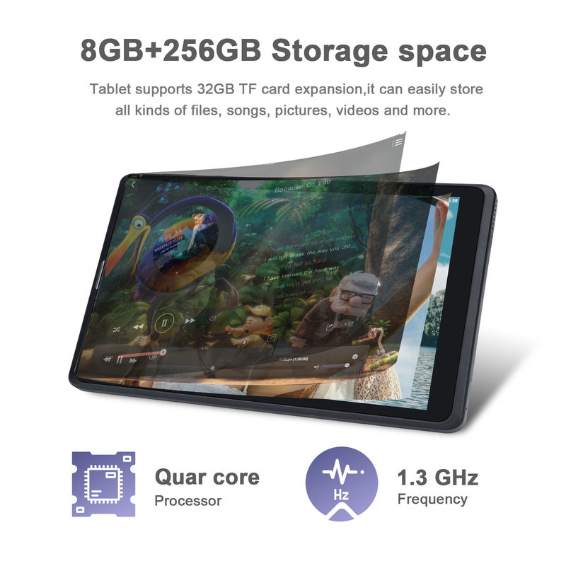 C idée Adultes Noir Android 8 pouces Tablette PC CM835 MTK Puce 256GB Grand stockage Prend en charge le GPS