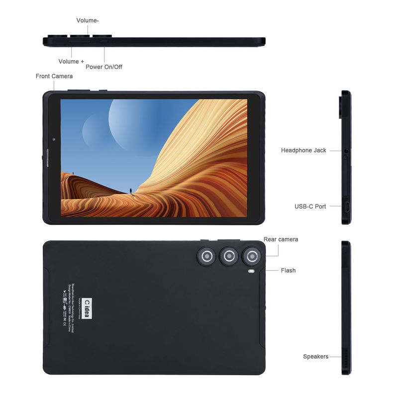 C idée Adultes Noir Android 8 pouces Tablette PC CM835 MTK Puce 256GB Grand stockage Prend en charge le GPS