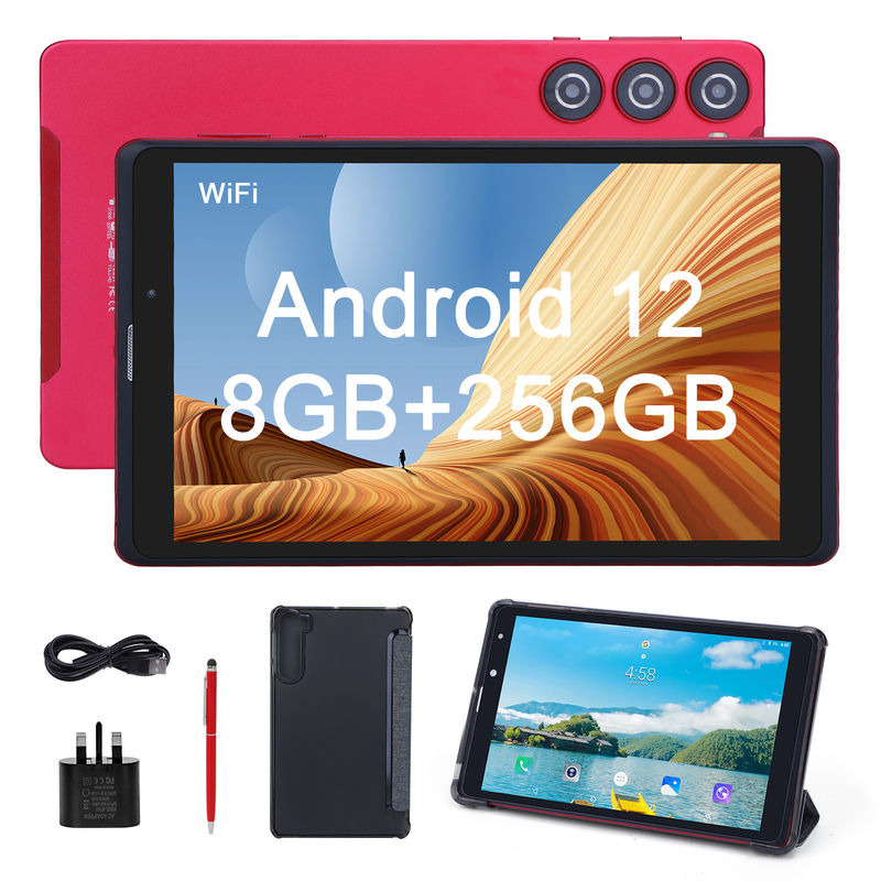 C idée PC tablette Android 8 pouces 256GB Grande capacité de stockage 5MP + 8MP Caméras 8000mAh Durée de vie de la batterie Lire CM835 Rouge