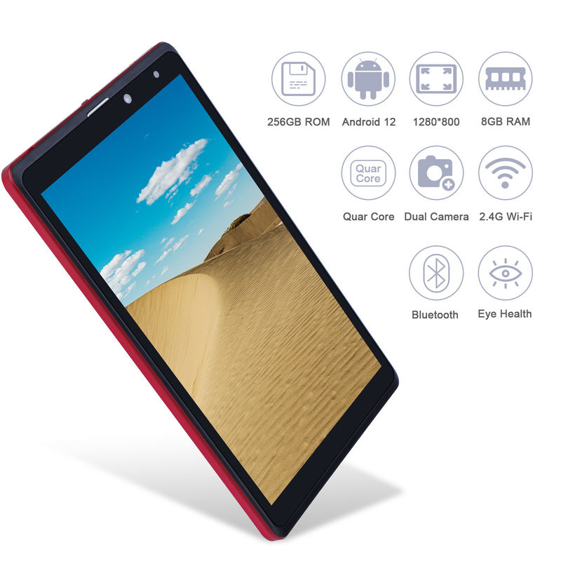 C idée PC tablette Android 8 pouces 256GB Grande capacité de stockage 5MP + 8MP Caméras 8000mAh Durée de vie de la batterie Lire CM835 Rouge