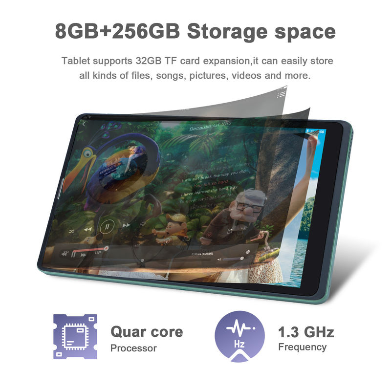 L'idée C est de prendre en charge la tablette verte PC 8 Go de RAM 256 Go de ROM 800x1280 IPS Tablette à écran HD avec boîtier CM835