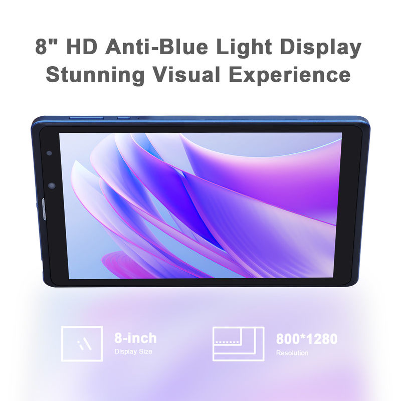 C Idea Bleu 8 pouces Tablette PC Grand stockage Deux caméras Tablettes métalliques pour lire Voir