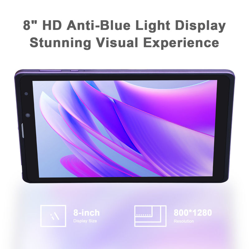 C idée Android 12 Tablettes pour la lecture Portable violet longue durée de vie de la batterie Carte TF Tablettes d'écran HD élargissables avec boîtier CM835