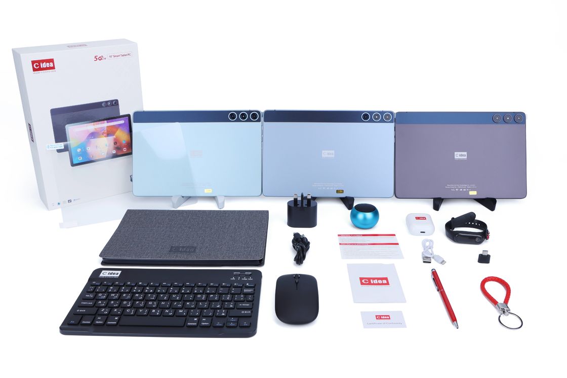 C Idea Prise en charge de la carte SIM 8 Go de RAM 512 ROM Tablette éducative pour les étudiants avec clavier et 2 CM8500