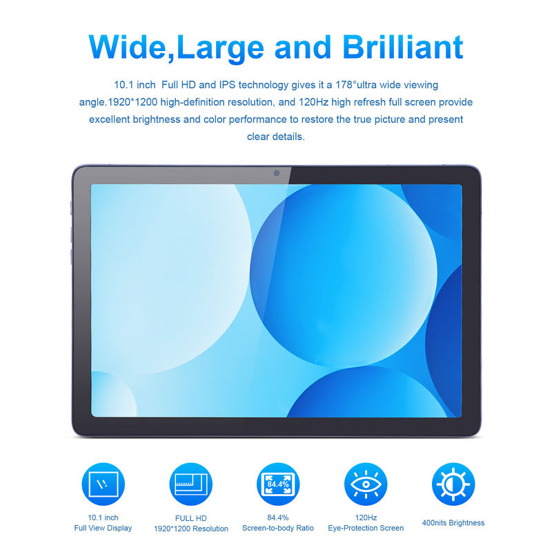 C Idea Tablette Android avec double caméra 6000mAh Certifiée Google Tablette P1200 de 10,1 pouces