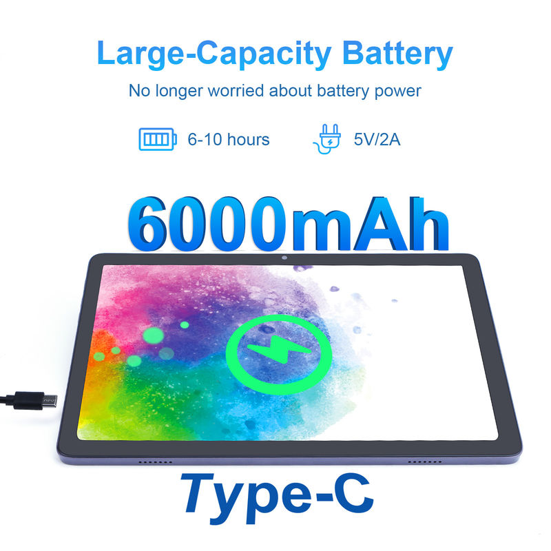 C Idea Tablette Android avec double caméra 6000mAh Certifiée Google Tablette P1200 de 10,1 pouces