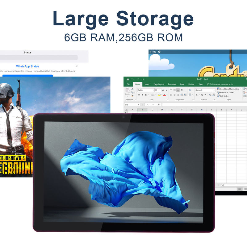 C idée 10 pouces Android 12 Tablet 8 Go de RAM 256 Go de ROM Modèle CM8000PLUS Rouge