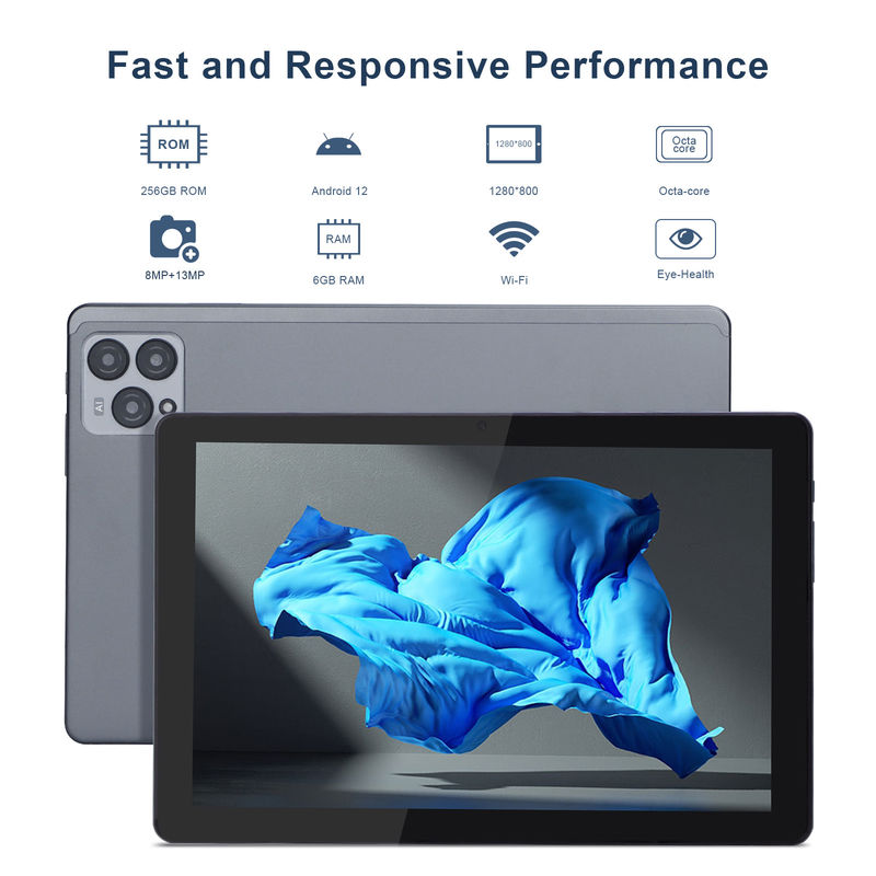 C idée 10 pouces Android 12 Tablet 8 Go de RAM 256 Go de ROM Modèle CM8000PLUS gris