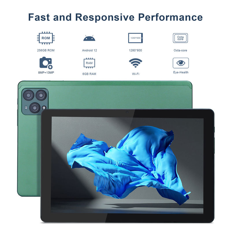 C idée 10 pouces Android 12 Tablet 8 Go de RAM 256 Go de ROM Modèle CM8000PLUS Vert