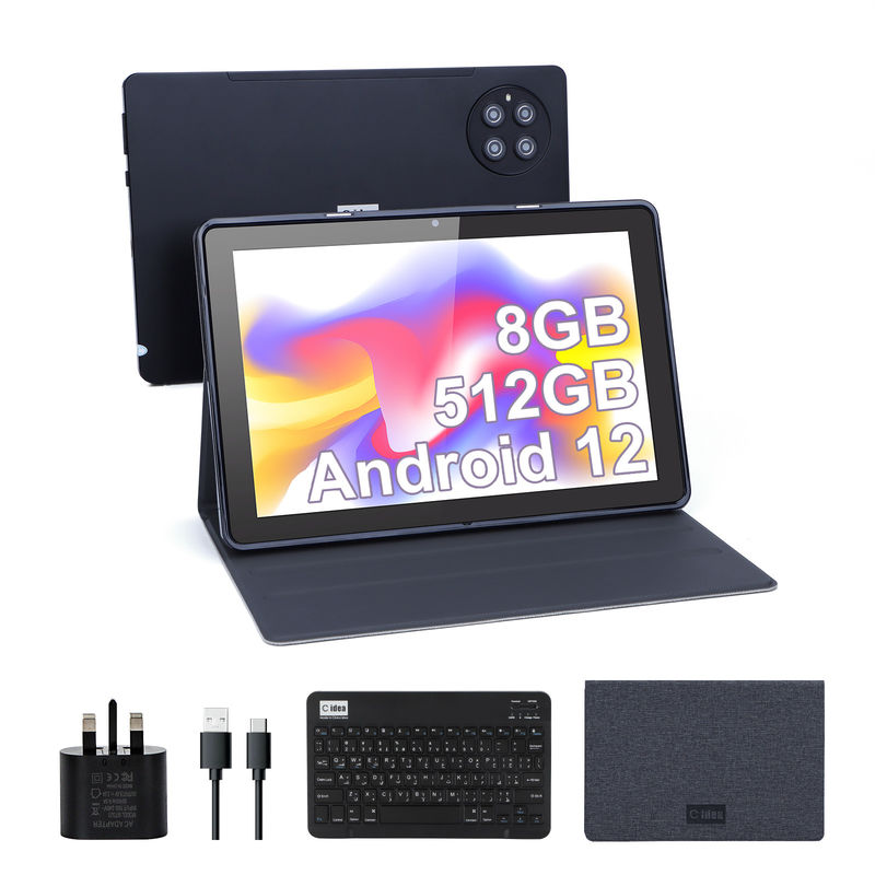 C idée 9,7 pouces Android 12 Tablet 8 Go de RAM 512 Go de ROM Modèle CM7800 Noir