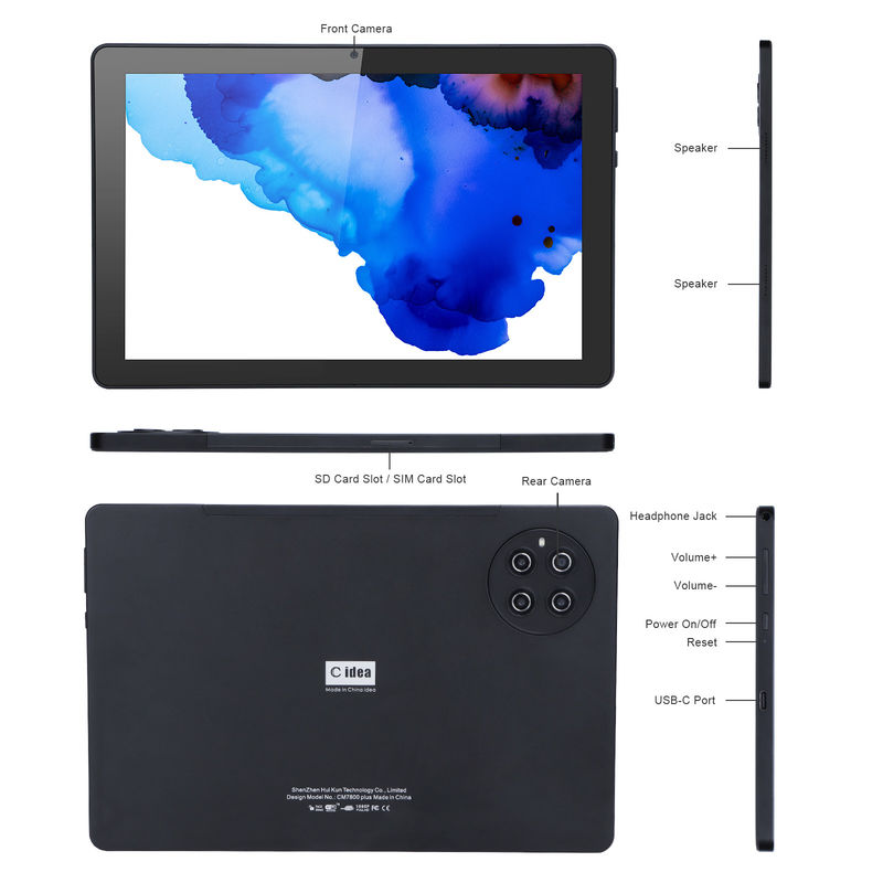 C idée 9,7 pouces Android 12 Tablet 8 Go de RAM 512 Go de ROM Modèle CM7800 Noir