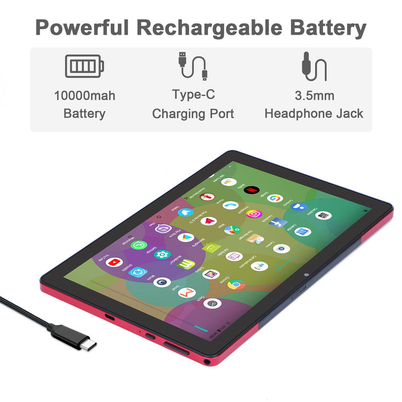 C idée 9,7 pouces Android 12 Tablet 8 Go de RAM 512 Go de ROM Modèle CM7800 Rouge