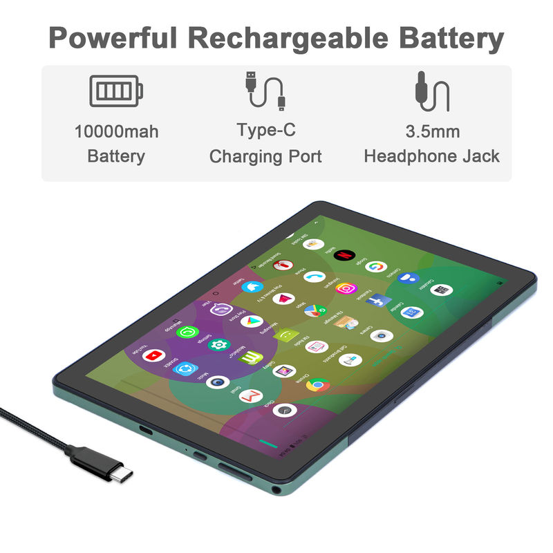 C idée 9,7 pouces Android 12 Tablet 8 Go de RAM 512 Go de ROM Modèle CM7800 Vert