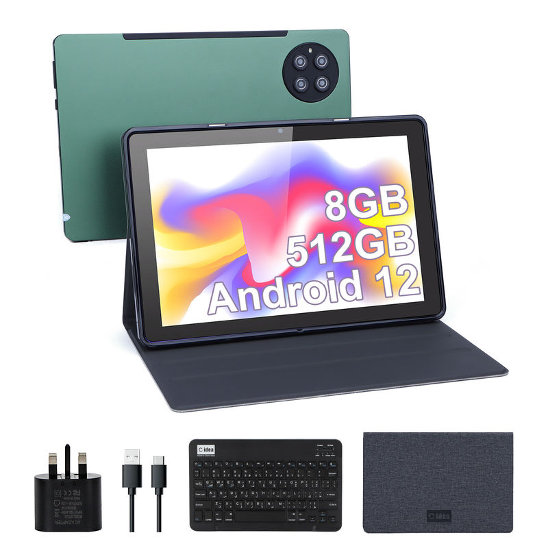 C idée 9,7 pouces Android 12 Tablet 8 Go de RAM 512 Go de ROM Modèle CM7800 Vert
