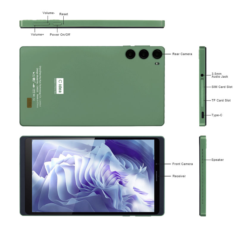 C Idea 7 pouces tablette à écran tactile avec carte SIM pour les étudiants CM525 vert