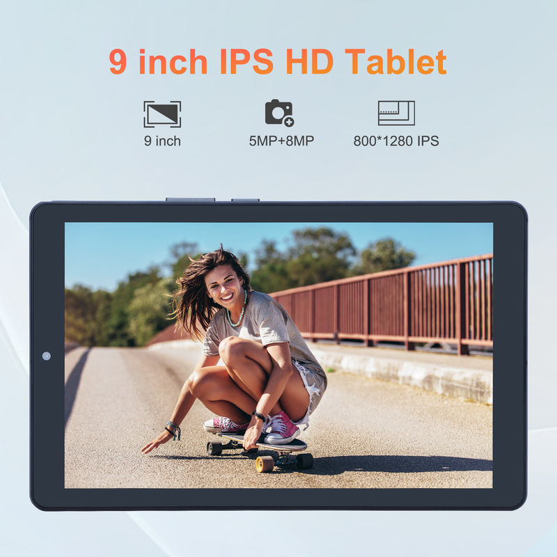 C idée Tablette Android 12 de 9 pouces 8 Go de RAM 512 Go de ROM 5 MP + 8 MP Tablette WIFI à double caméra avec carte SIM CM915 (gris)