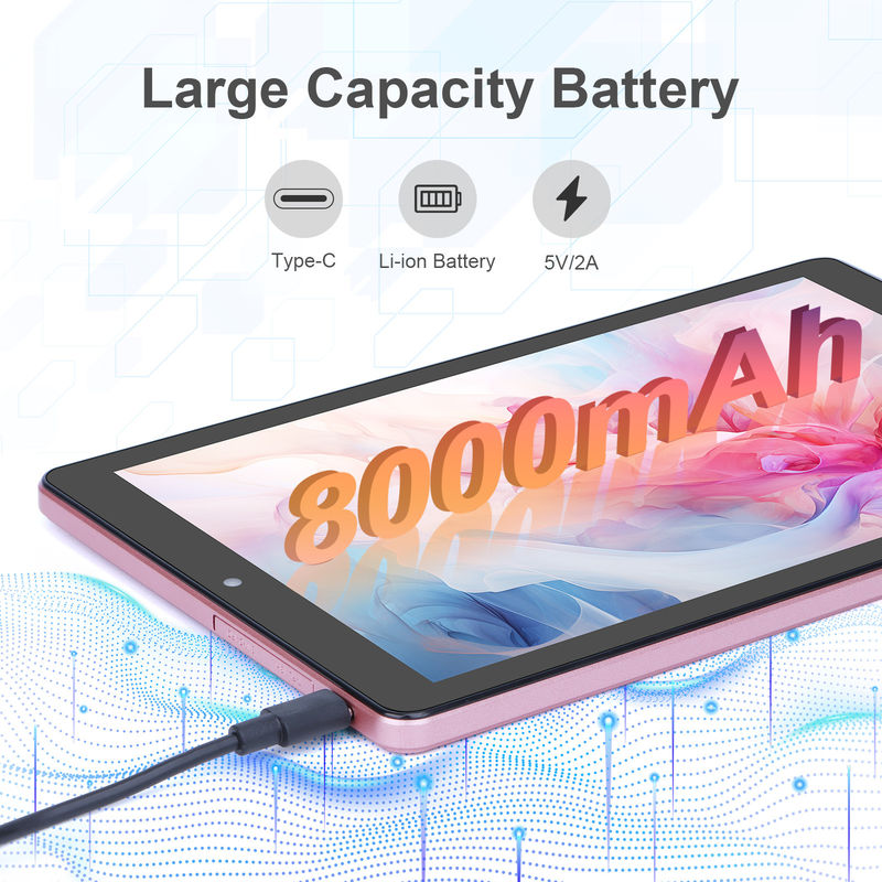C idée 9 pouces PC tablette WIFI 2.4G / 5G 800x1280 IPS Écran Android Tablette Téléphone Appui aux appels avec double caméra ((Rose)