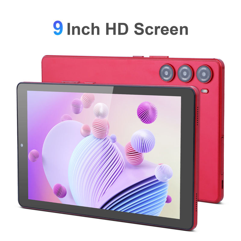 C idée 9 pouces Tablet PC WIFI 2.4G/5G 800x1280 IPS Écran Android Tablette Téléphone Appui aux appels avec double caméra ((Rouge)