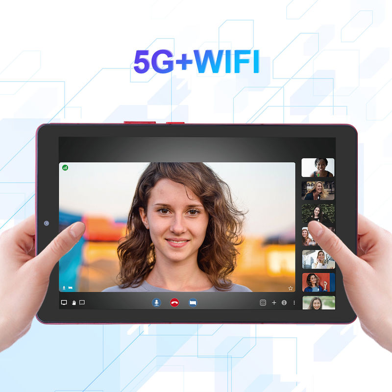 C idée 9 pouces Tablet PC WIFI 2.4G/5G 800x1280 IPS Écran Android Tablette Téléphone Appui aux appels avec double caméra ((Rouge)