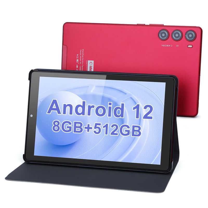 C idée 9 pouces Tablet PC WIFI 2.4G/5G 800x1280 IPS Écran Android Tablette Téléphone Appui aux appels avec double caméra ((Rouge)