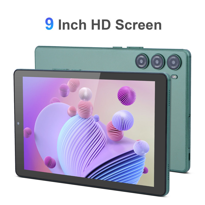 C idée 9 pouces Tablet PC WIFI 2.4G/5G 800x1280 IPS Écran Android Tablette Téléphone Appui aux appels avec double caméra ((vert)