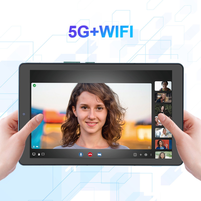 C idée 9 pouces Tablet PC WIFI 2.4G/5G 800x1280 IPS Écran Android Tablette Téléphone Appui aux appels avec double caméra ((vert)