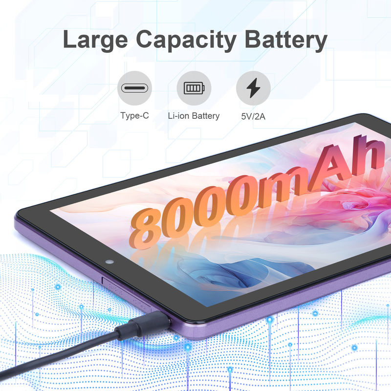 C idée 9 pouces Tablet PC WIFI 2.4G/5G 800x1280 IPS Écran Android Tablette Téléphone Appui aux appels avec double caméra ((Purple)