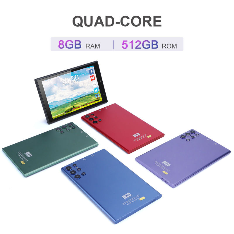 C idée Tablette Android de 8 pouces PC 8 Go de RAM 512 Go de ROM Quad Core 800 * 1280 Tablettes HD avec carte Wifi / SIM CM822 (Noir)