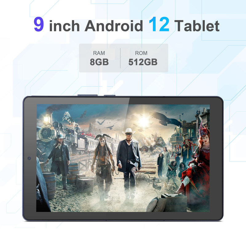 C idée 9 pouces Tablet PC WIFI 2.4G/5G 800x1280 IPS Écran Android Tablette Téléphone Appui aux appels avec double caméra ((Gray)