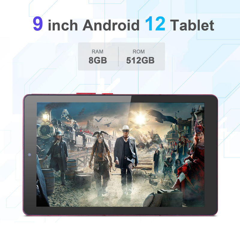 C idée 9 pouces Tablet PC WIFI 2.4G/5G 800x1280 IPS Écran Android Tablette Téléphone Appui aux appels avec double caméra ((Rouge)