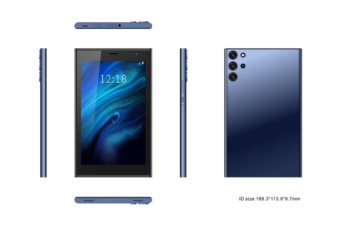 C idée Smart Tablet PC 7 avec boîtier 6 Go + 128 Go Extensible 512 Go stockage double caméra 5 MP + 8 MP CM522 (bleu)