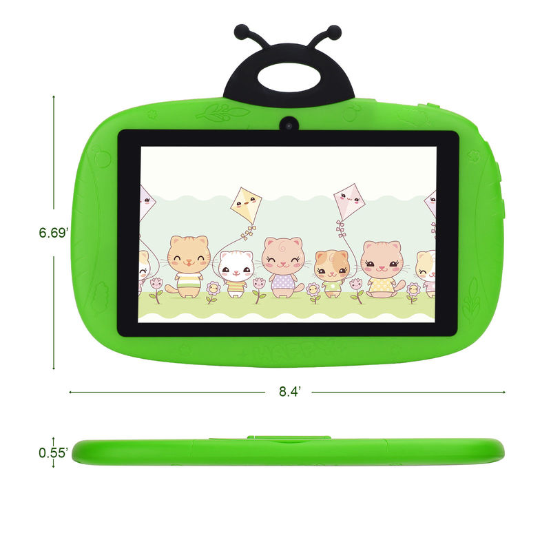 C idée Double caméra WiFi 7 pouces Tablette PC Android Enfants pour l'apprentissage des tout-petits 128 Go avec boîtier/application pour enfants CM75 (vert)