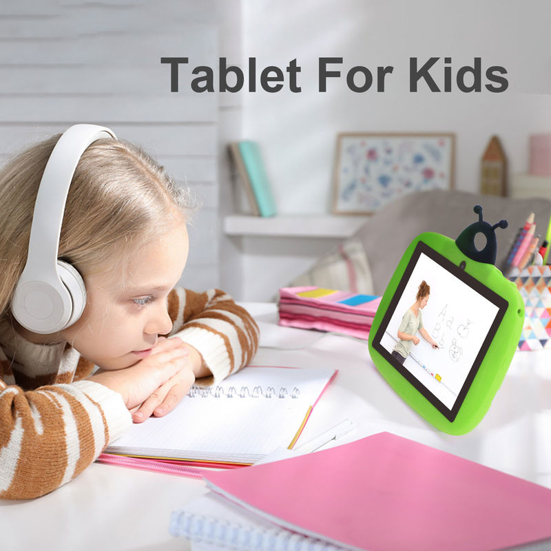 C idée Double caméra WiFi 7 pouces Tablette PC Android Enfants pour l'apprentissage des tout-petits 128 Go avec boîtier/application pour enfants CM75 (vert)