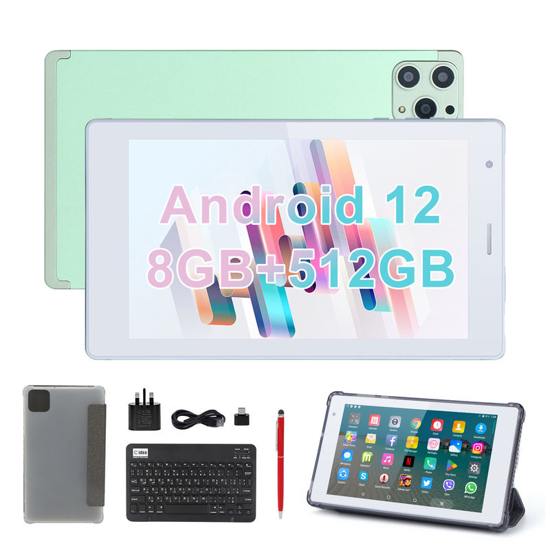 C idée 7 pouces Android Smart Tablets 8+512GB Quad Core WiFi Tablette à écran tactile HD CM513 ((vert)