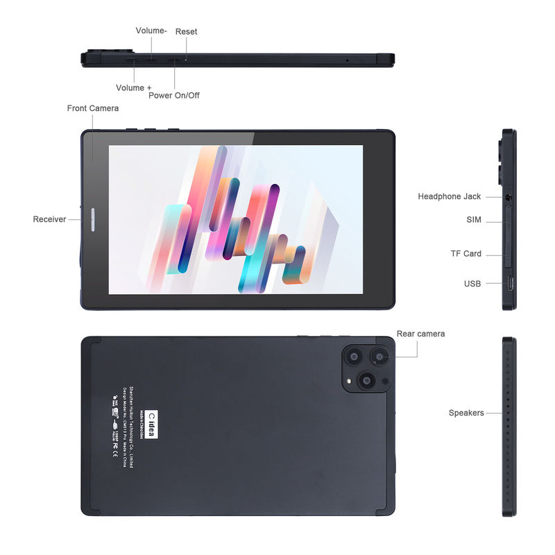 C idée 7 pouces tablettes intelligentes Android 8+512 Go tablettes wifi quad-core HD écran tactile CM513 ((Noir)