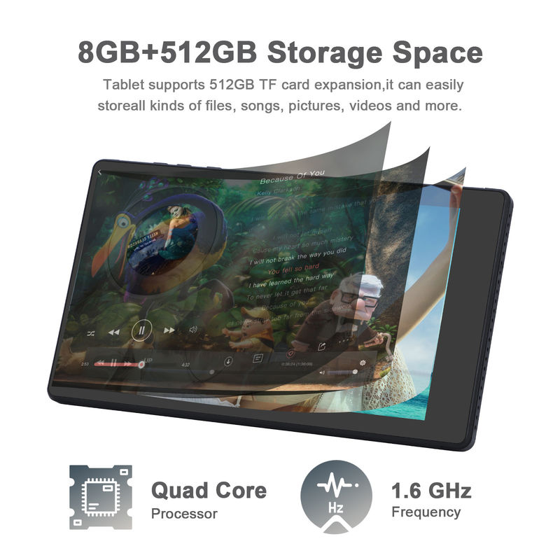 C idée 7 pouces tablettes intelligentes Android 8+512 Go tablettes wifi quad-core HD écran tactile CM513 ((Noir)