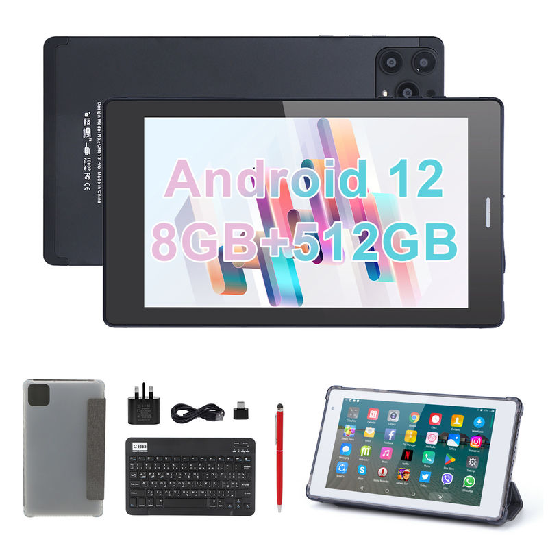 C idée 7 pouces tablettes intelligentes Android 8+512 Go tablettes wifi quad-core HD écran tactile CM513 ((Noir)