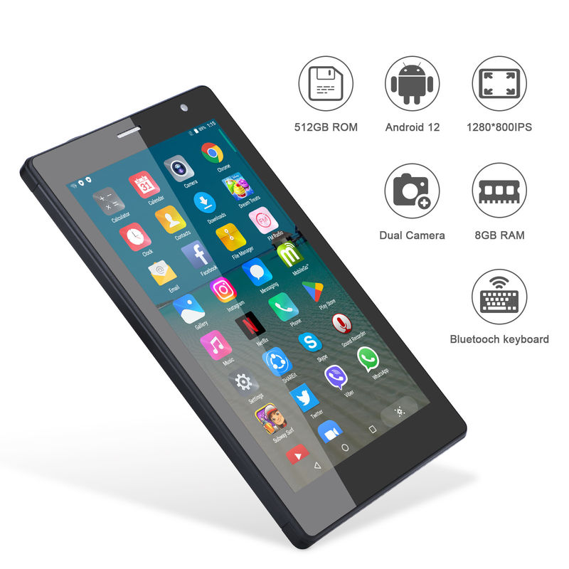 C idée 7 pouces tablettes intelligentes Android 8+512 Go tablettes wifi quad-core HD écran tactile CM513 ((Noir)