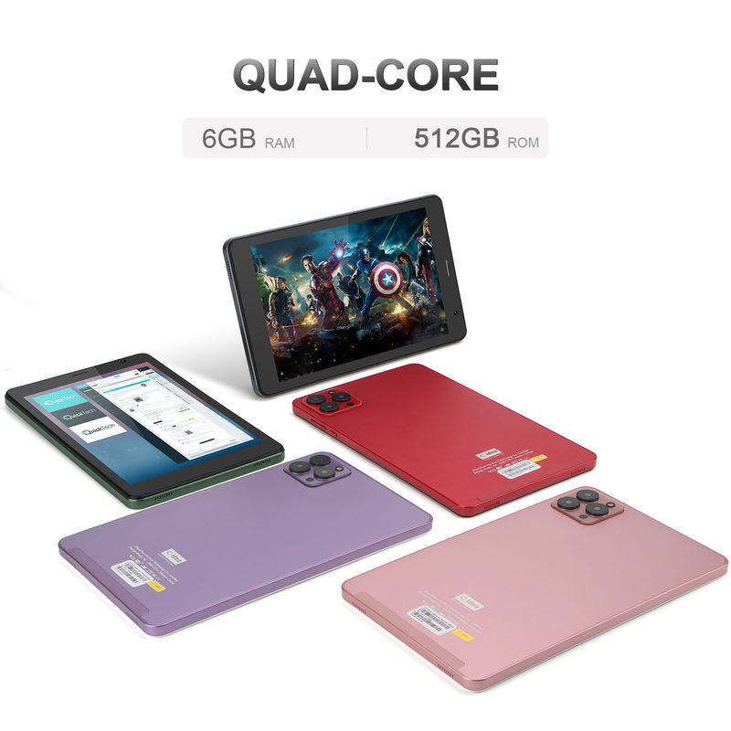 C idée 8 pouces Android Tablet PC Avec Android 12 OS Quad Core CPU 6 Go de RAM 512 Go de stockage IPS HD Affichage CM813-vert