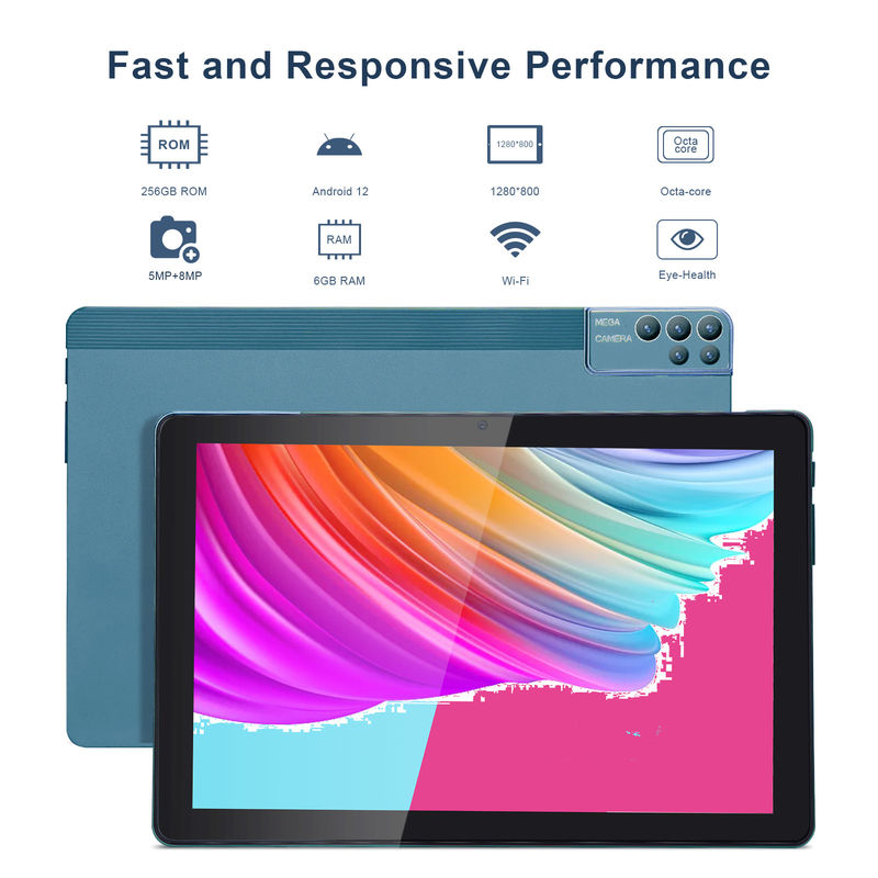 C idée 256ROM 10 pouces Tablet PC double caméra 5MP + 8MP Quad Core avec clavier Casse CM7000 bleu
