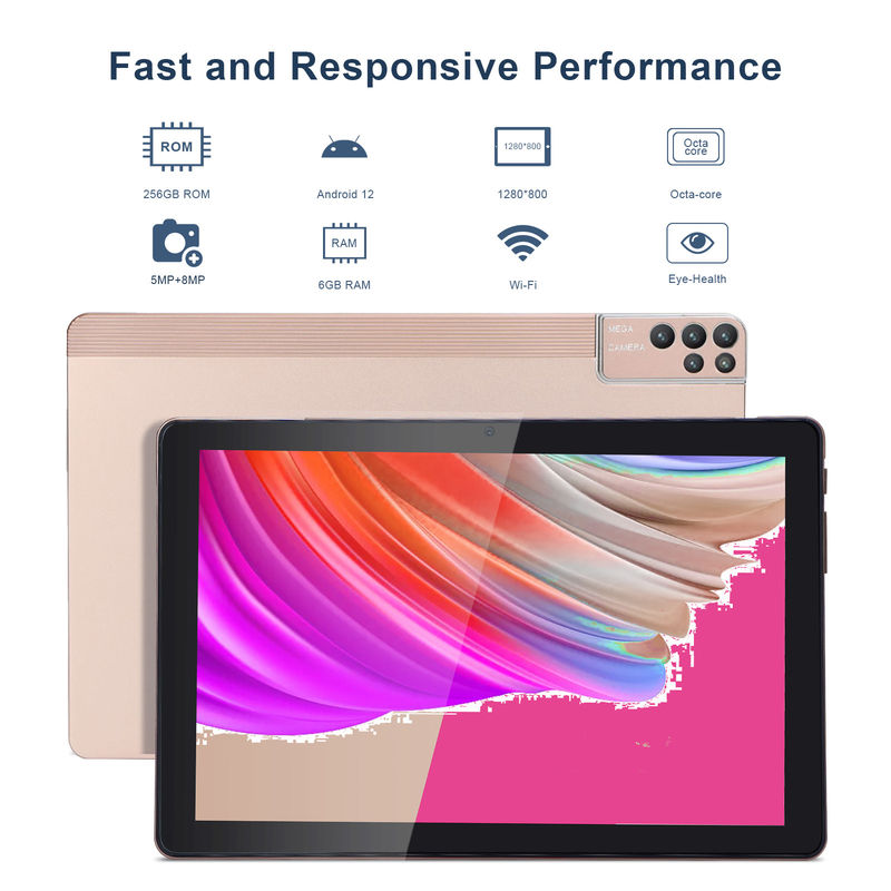 C Idée 10 pouces Tablette PC Android 12 Tablette 6 Go de RAM 256 Go de ROM 6000 mAh Batterie IPS HD Écran tactile CM7000PLUS