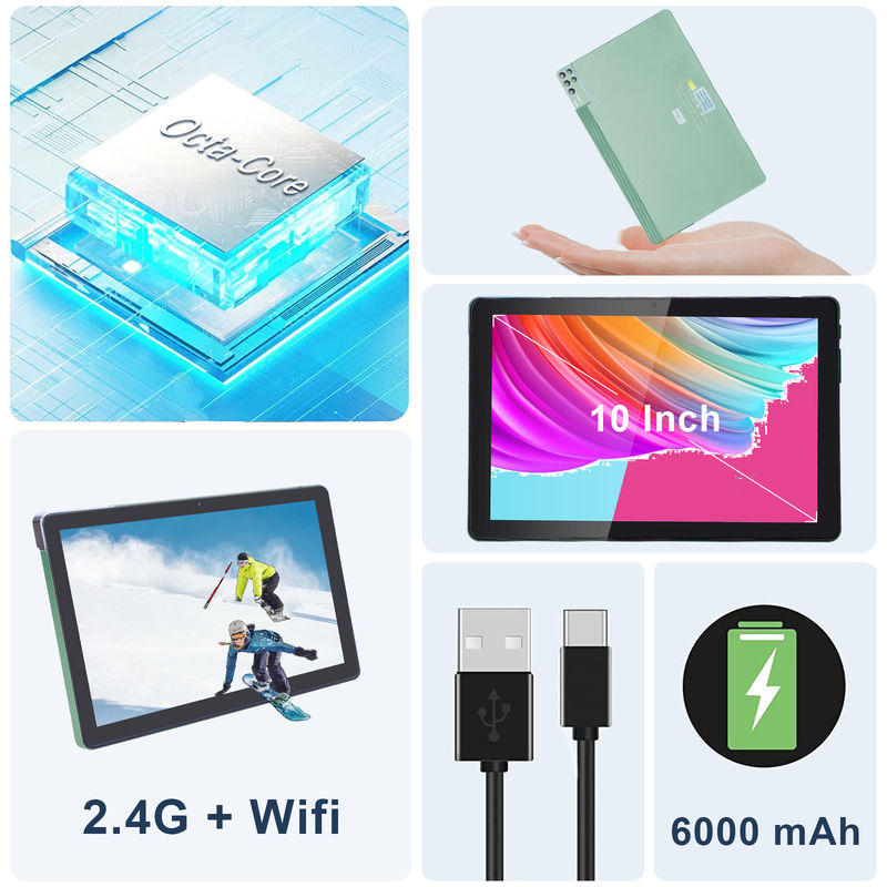 C idée 6+256GB 800x1280 IPS 10 pouces Tablette PC avec boîtier Quad Core double 5MP+8MP Caméra HD IPS Affichage CM7000
