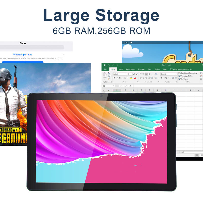 C idée 6+256GB 800x1280 IPS 10 pouces Tablette PC avec boîtier Quad Core double 5MP+8MP Caméra HD IPS Affichage CM7000