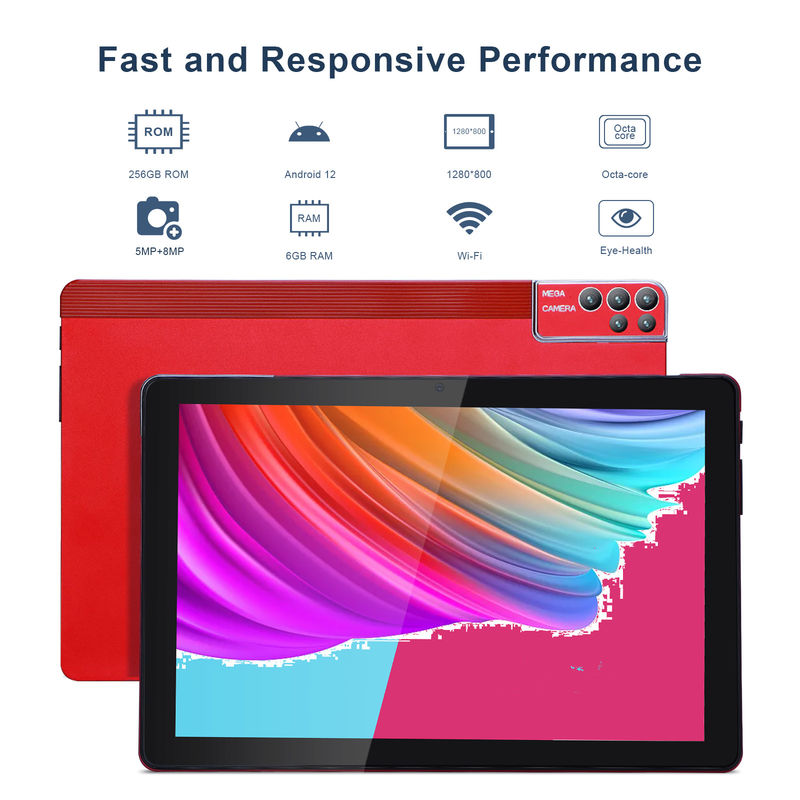 C Idée 10 pouces Tablette PC Android 12 Tablette 6 Go de RAM 256 Go de ROM 6000 mAh Batterie IPS HD Écran tactile CM7000PLUS