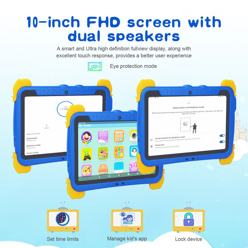 C idée Tablette PC pour enfants 10,1 pouces 800 * 1280 HD Écran IPS Avec pré-installé iwawa Dual WiFi et deux caméras P1150